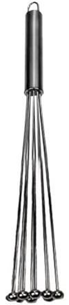 Frusta manuale in acciaio inossidabile, sbattitore for uova con design a sfera, frullatore manuale for panna, uova, burro, utensili da forno, frusta da cucina da 8/10/12 pollici(A-26cm)