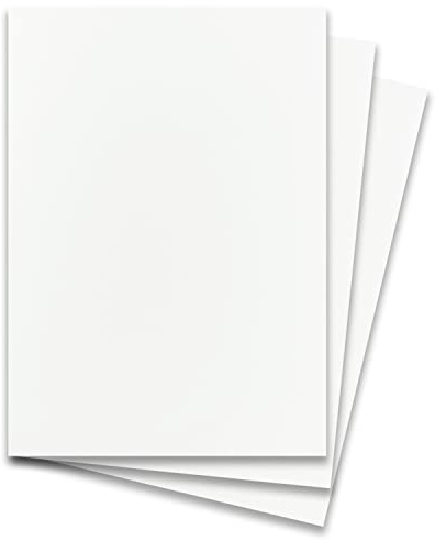 50 Stück DIN A4 Karton mit Leinenstruktur - Farbe: Weiss - 29,7 x 21 cm - 250 Gramm pro m² - Einzelkarte ohne Falz - Ideal zum Basteln, Scrapbooking, Grußkarte