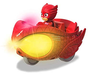 Dickie- PJ Mask Vehículo de Juguete con Personaje, Color Rojo (3142002)