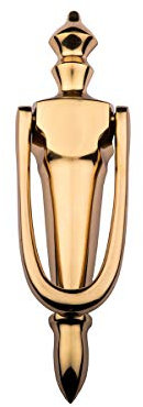 B&M Solid Brass Victorian Urn Slimline Door Knocker - (Polished Brass)