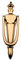B&M Solid Brass Victorian Urn Slimline Door Knocker - (Polished Brass)