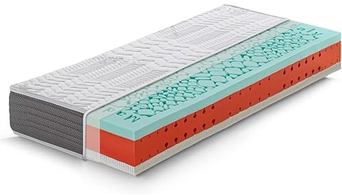 Marcapiuma Materasso Singolo Memory + Lattice GEL 90x195 Alto 23 cm CELEBRATION H3 Medio/Rigido Dispositivo Medico con Rivestimento SILVER Sfoderabile Antiacaro Traspirante 100% Made in Italy