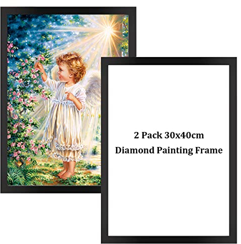 Diamond Painting Rahmen, Diamond Painting Zubehör Diamant Kunstrahmen Diamant Painting Bilder Rahmen Diamant Painting Rahmen für 30x40cm Diamant Malerei (2 Pack for 30x40cm Diamond Painting Bilder)