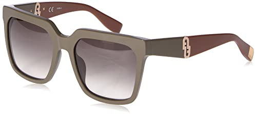 Furla Unisex SFU594 Sunglasses, Green, 55