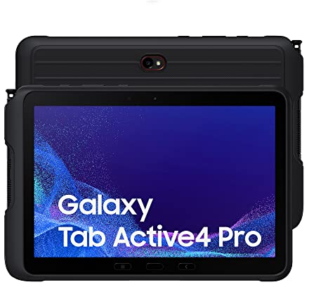 Samsung Galaxy Tab Active4 Pro WiFi Enterprise Edition, robustes 10,1 Zoll Android Tablet, 64 GB, 7.600 mAh Akku, Business Tablet, Black