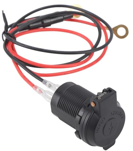 AUTOZOCO Toma Encendedor de Cigarrillos de Coche 12V/24V DC, Conector Auxiliar 12V-24V, Puerto de alimentación de 12V-24V, Enchufe alimentación coche 12V-24V, Toma Auxiliar Coche 15A
