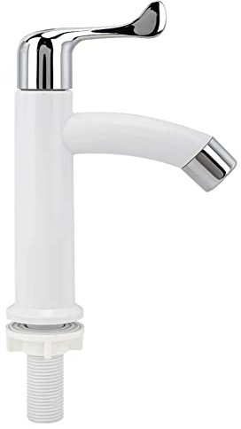 Robinet Lavabo Salle de Bain, Robinet Monotrou, Robinets d'évier monotrou G1/2 Robinets de Salle de Bain Moderne à Une poignée, pour la Maison ou l'extérieur