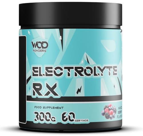 Electrolytes Powder - 300g Flavoured Electrolytes Naturally Flavoured & Sweetened | Highly Dosed for Fitness | Low Calorie Electrolyte Powder | Made in The UK by WOD Powders (Mixed Berry)