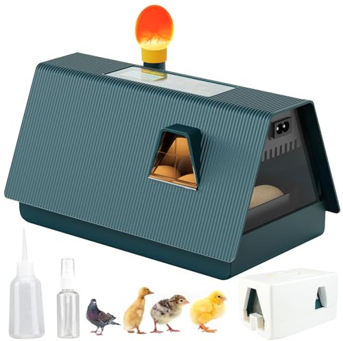 GARDTECH Brutautomat Vollautomatisch, 10 Eier Inkubator, Brutmaschine Vollautomatisch, Intelligente Temperaturregelung, Automatischem Ei Wendung, Datum der Bebrütung, Brutautomat Form des Hauses