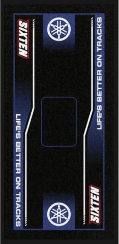 SIXTEN Anpassbare Motorradmatte 95 x 200 cm – F.I.M. Umweltfreundliche Matte, rutschfest und waschbar – Ideal für Garage, Fahrerlager und Wettbewerb