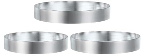 QUARKZMAN Anello per Torta Rotondo 3.94/4.33/4.72 Pollici in Acciaio Inossidabile Senza Saldature Anello per Dolci Specchio Rivestimento per Cottura Dolci frittella Inglesi Crumpet Strumento