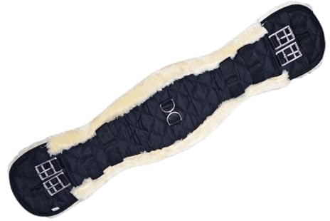 Sangle de Cheval Sangle de Selle Sangle de Dressage Sangle Courte Anatomique en Fausse Laine d'agneau avec Structure Souple et Élargie Adaptée pour L, 60cm