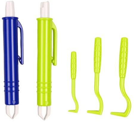 QEAS 5 Piezas Pinzas para Garrapatas Perros y Gatos, Pinza Garrapatas, Gancho para Garrapatas, Set Antigarrapatas, Kit Antigarrapatas para Humanos y Mascotas