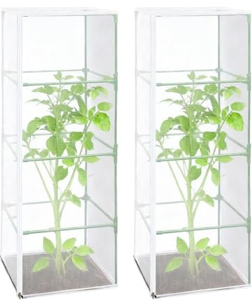 para Plantas contra Animales | 2 Piezas Red Vertical Cuadrada Reutilizable con Cremallera - Red de Protección de Jardín | Para Vegetales Frutas Arándanos Cultivos Bancales Exterior Aves Ardillas