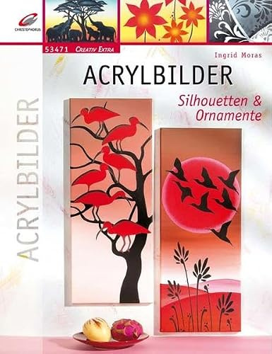 Acrylbilder: Sillouetten & Ornamente