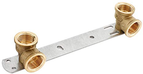 1/2'' X 1/2'' verdeckter Dusche Halterung/Länge - 150 mm/Thermostatbatterie Bar Backplate BSP Gewinde Wasserhahn Anschluss-Set