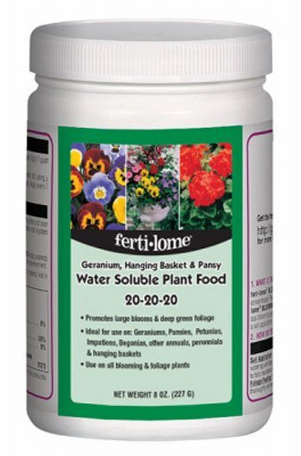 Voluntary Purchasing Group 10728 Fertilome Geranium Hanging Plant and Pansy Water Soluble Plant Food Fertilizer, 8-Ounce (2)
