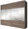 Schwebetürenschrank Galaxy Kleiderschrank Schiebetürenschrank Schlafzimmer Kleidestange Einelgeboden Schiebetür Spiegel (270 cm breit, Sanremo Eiche)