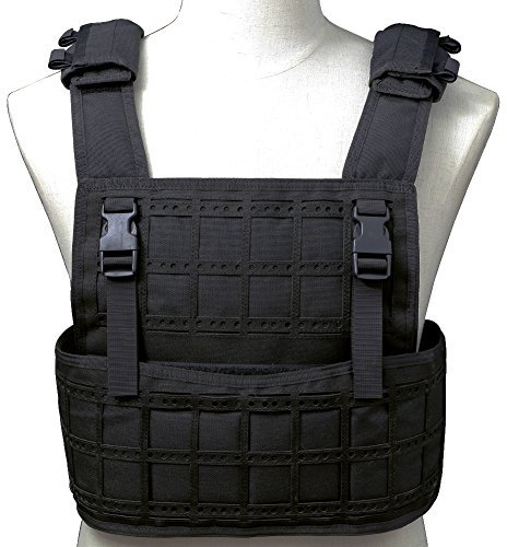 Molle Taktisk väst avtagbar modulär justerbar kamouflageväst för Airsoft paintball jakt, Svart, one size