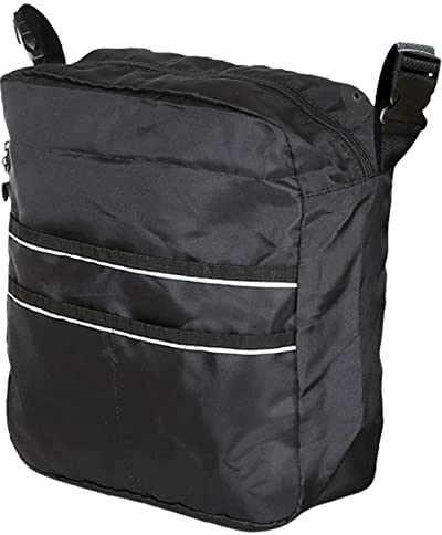 Rollstuhl Tasche für Rollstuhlarmlehnen Wasserdichte Tragbare Rollertasche Schwarz Rollstuhl Rucksack Aufbewahrungstasche mit Reflektierenden Streifen Hohe Kapazität für Rollstühle Elektrische Stühle