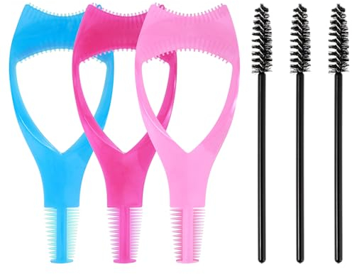 WLLHYF Pack de 6 Máscaras Con Varillas de Cepillo Para Rímel, Kit Aplicador de Pestañas, Herramienta de Maquillaje, Peine Protector 3 en 1 Para Pestañas Superior e Inferior