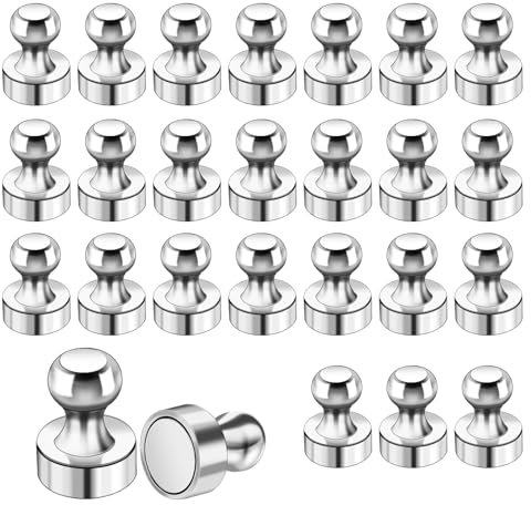 24pcs Aimants Puissants,12 x 16 mm Petit Aimant Frigo,N52 Aimants en avec Boîte de Rangement pour Tableau Noir, Plaque Magnétique, Réfrigérateur -Mini Aimant Portable