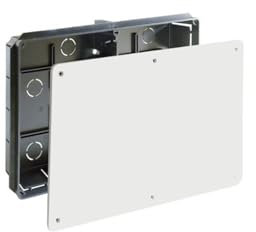 Boîte de jonction et de dérivation encastrable avec couvercle et vis 60 x 200 x 300 mm thermoplastique sans halogène