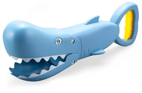 NHQZ Pezzp Pinza Sabbia per Bambini (Design Pescecane) - Escavatore Manuale per Sabbiera e Spiaggia. Giocattolo da Esterno per Bambini 3+ Anni.