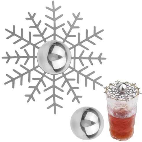 Refrigeratore per palline di caffè, in metallo, riutilizzabile, con supporto, per bevande e cocktail, per banchetti, feste, bevande, bourbon, caffè