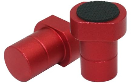 19mm Aluminum Bench Dog with Red Non-Slip Grip, Quick Release T-Track Accessory for Woodworking, Workbench Planing & Positioning (1PC)-19mm