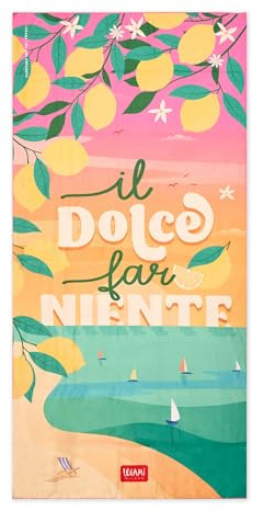 Legami - Telo Mare Leggero, Telo Mare in Microfibra, Salvietta da Spiaggia Compatta, Antisabbia, Asciugatura Rapida, Ultra Assorbente, Asciugamano Salvaspazio, 85 x 180 cm