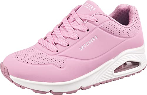Skechers Uno - Stand On Air, Zapatillas de gimnasia Niñas, Pink Pu Trim, 27.5 EU