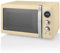 Swan Retro SM22030CNEU Digital Mikrowelle 20L, 5 Leistungsstufen, Auftaufunktion, 60 Minuten Timer, Tür mit Spiegeleffekt, 27cm Drehteller, Vintage Design, Creme, 800W