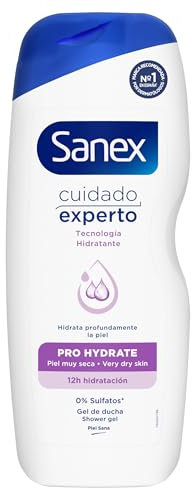 Sanex Expert Care Pro Hydrate, Shower or Bath Gel, Very Dry Skin, Deep Hydration, Fights Bacteria, 600 ml