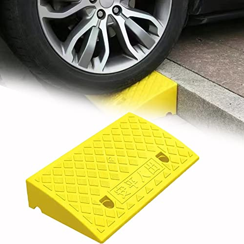 DIBAKO Plast Trottoarkant Ram 7 Cm 8 Cm 9 Cm Rise Tröskelramp För Utomhus, Trottoarkantramp Lätt Halkfri Uppfartsramp, Lastramp För Lastning Dock Skateboard Låga Bilar ( Color : Y , Size : 49*27*9cm )