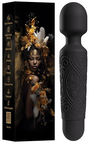 LuLu Wand Vibrator for Women - Powerful Magic Wand Massager Rechargeable Waterproof Silent - Mini Vibrating Wand Sex Toy with Strong Vibrations for Clitoral Stimulation