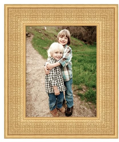 Amanti Art Picture Frame 11x14 Photo Frame, Trellis Gold Wood Framing for your Wedding Photos, Family Pictures, Diploma, Certificate, Kids Art Gift for Mom or Poster Wall Decor
