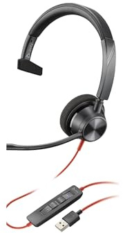 Poly Blackwire 3310-M Microsoft Teams zertifiziertes USB-C-Headset - Mono - USB Typ C, Mini-Phone (3,5 mm) - Kabelgebunden - 32 Ohm - 20 Hz - 20 kHz - On-Ear - Monaural - Ohrmuschel - 2,2 m Kabel -