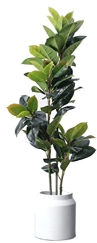 MEIZHITU Zimmerpflanzen Groß Künstliche Pflanze Simulation Gummibaum Gefälschte Grünpflanze Büro Wohnzimmer Indoor Outdoor Dekoration Kunstpflanzen Aussenbereich(B)