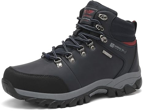 ARRIGO BELLO Uomo Stivali da Neve Invernali Scarpe Allineato Pelliccia Caloroso Caviglia Piatto Stivaletti Sportive Boots Escursionismo 41-46 （Blu023, 45 EU）