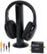 TV Cuffie Over-Ear Senza Fili con Base Trasmettitore e Funzione di Monitoraggio Radio FM per Anziani, Supporto RCA, AUX, Porta Ottica e Coassiale
