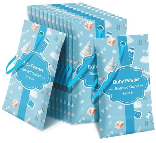 LA BELLEFÉE Duftsäckchen Kleiderschrank, Babypuder Duft, Schrankduft, zur Verwendung in Schubladen, Schränken, Beseitigung von Gerüchen, 14 Stück