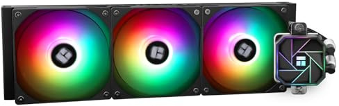 TR-Thermalright Aqua Elite 360 V3 Aio CPU Cooler-360mm Liquid Cooler,3x120mm ARGB Cooling Fan,Easy Installation,Compatible with AM5/AM4, LGA1851/1700/115X/1200/2011, Black
