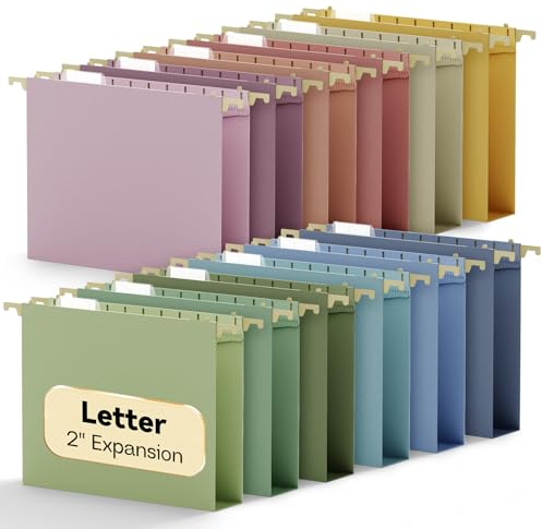 NORDUN Plastic 2 Expandable Extra Capacity Hanging File Folder Letter Size