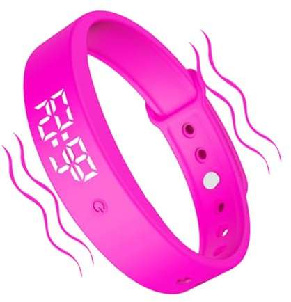 Vibrerande handledsväckarklocka - Premium Daily Timer-armband med tre programmerbara larminställningar | Avancerad tyst vibrationslarm för barn, tonåringar, adul