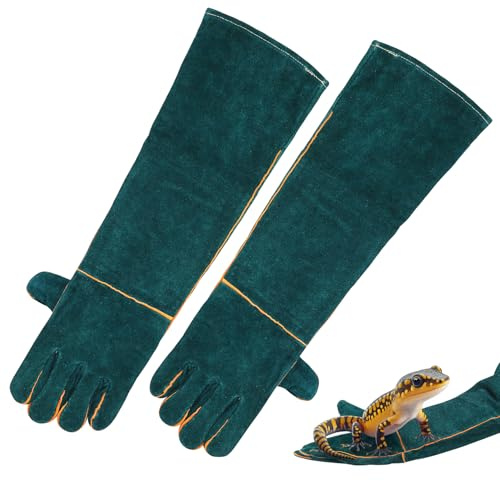KOXXIAMOQ 1 PaioGuanti per Manipolazione Animali, 60 cm Guanti Antimorso Cane, Guanti Antigraffio Gatto, Guanto Anti-morso per Cani, Gatti, Uccelli, Protezione dai Morsi
