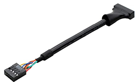 USB 3.0 a 2. Cable adaptador de cabecera de placa base de 9 pines USB 2. macho/hembra a USB 3 de 20 pines. hembra/macho 10 cm