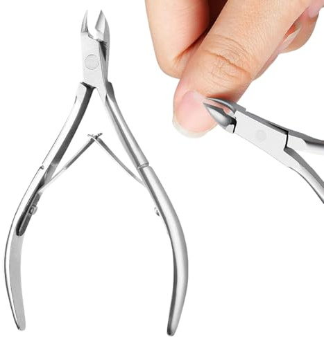 Tronchesino Cuticole Professionale, Taglia Cuticole in Acciaio Inossidabile Pedicure e Manicure, Forbicine Cuticole per Unghie Incarnite Rimuovere Pelle Morta e Cuticole