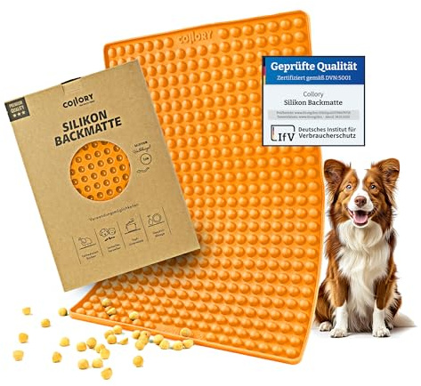 Collory Bakmatta för hundkex för MINI halkogel (1 cm Ø) godis, silikonbakform, bakunderlägg för bakplåt, dietmatta, värmebeständig, livsmedelssäker och BPA-fri
