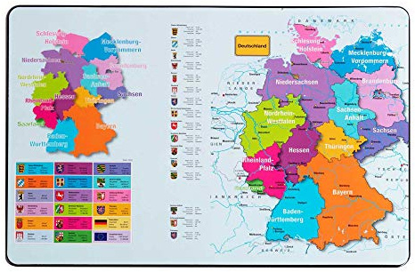 Schreibunterlage PAGNA 21757-15, 54 x 36 cm, Motiv: Deutschlandkarte
